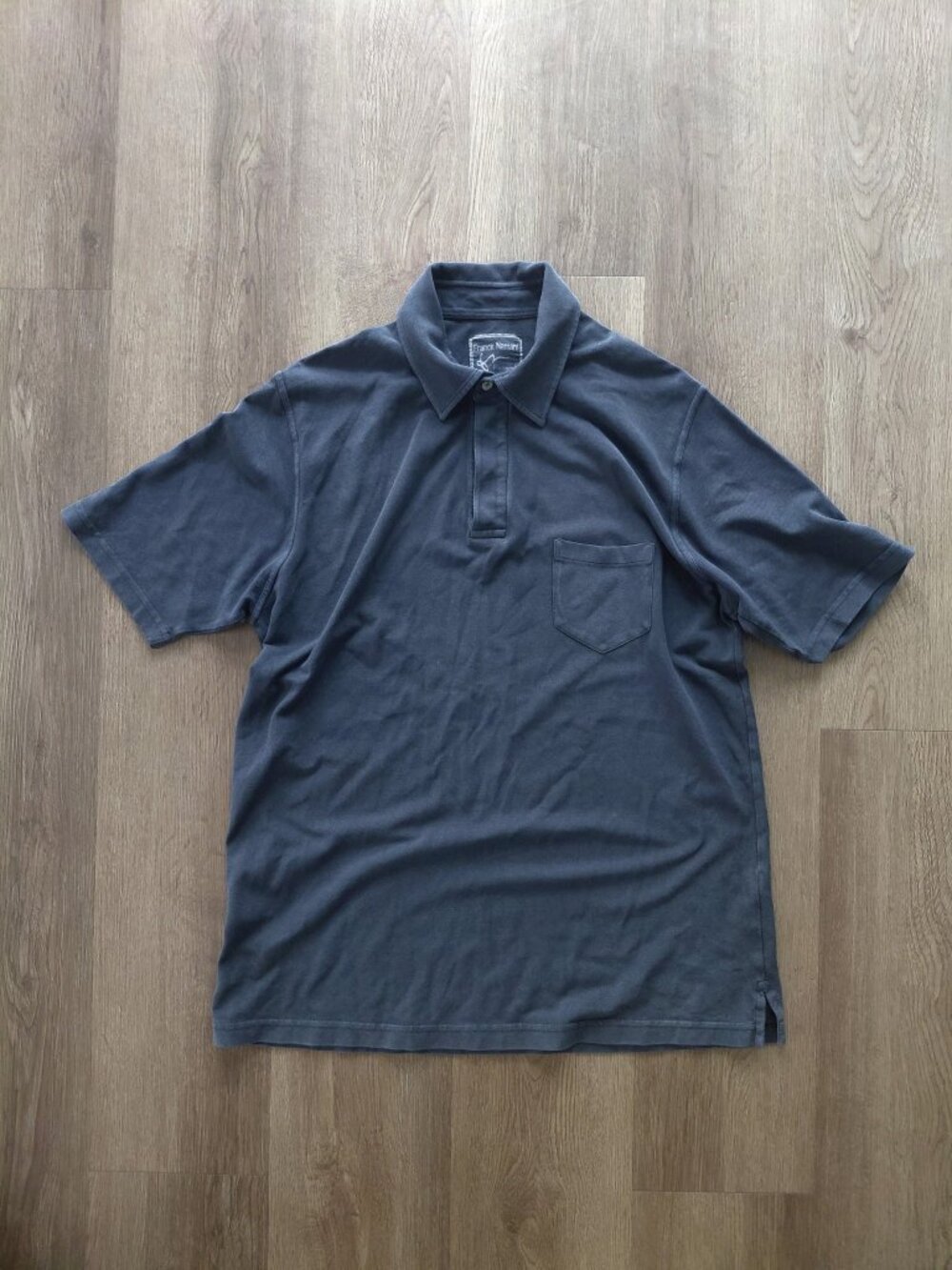 Frank Namani Washed Black Polo | Men's IT 52 / US Large | 100% Cotton